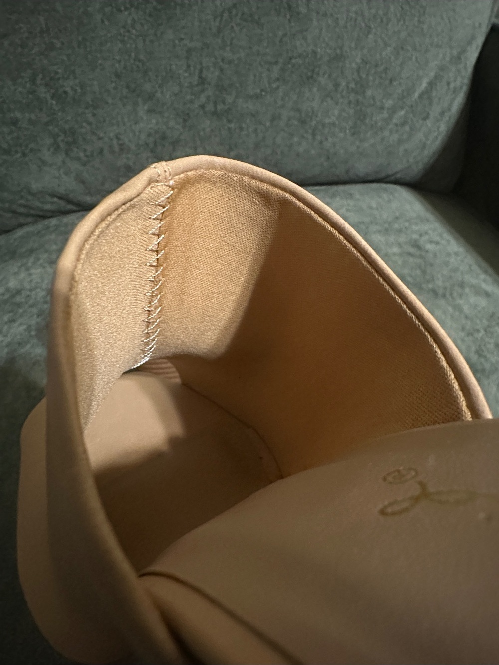 Qupid Tan Peep-Toe Block Heel Mules - Picture 7 of 9